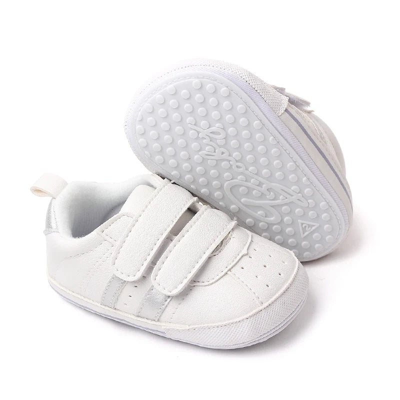 White Sneakers With Soft Soles Children's Sports Shoes For Spring/Autumn New Style Suitable For Both Boys And Girls Baby Shoes