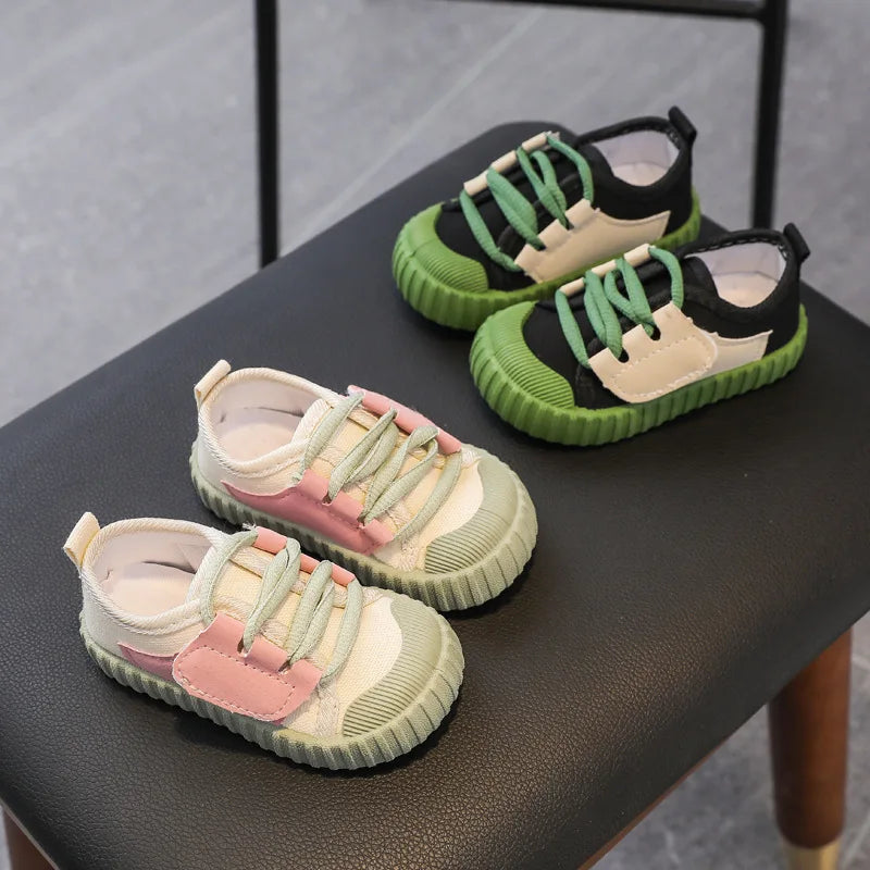 Kids Casual Shoes Boys Girls Canvas Shoes Fashion Lightweight Soft Children's Flats Anti-slip Toddler Baby Shoes Kids Sneakers