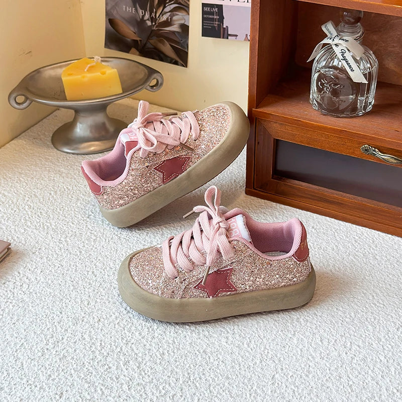 Sneakers Kids Summer New Boys Girls Sports Mesh Shoes Casual Board Shoes Leather Soft Soled Children Small White Shoes