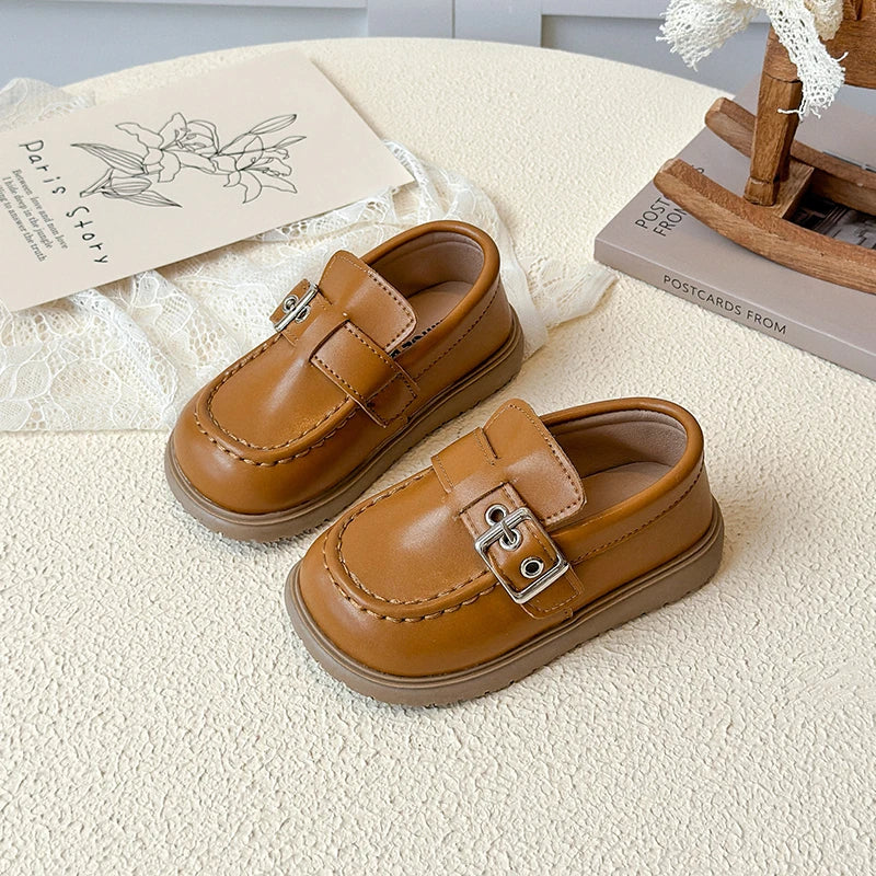 Kids Leather Shoes Autumn 2025 New Korean Edition Girls' Princess Shoes Little Girls' Baby Soft soled Casual Shoes Size 21-30