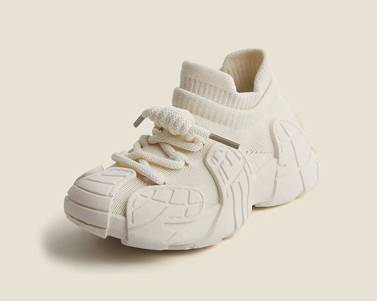 Kid Shoes Sneakers Fashion Knit Luxury Designer High Top Children Shoes Comfortable Casual Running Sports Tennis Shoes Boy Girls