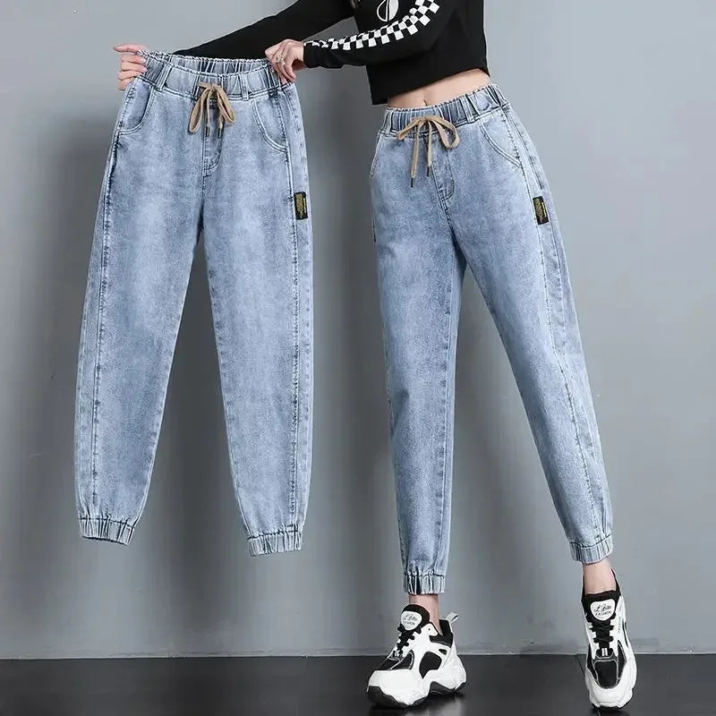Fashion  Slim Fit Stretch Ladies pants Denim harem Pants women trousers Women jeans high Waist Skinny Jeans woman pants