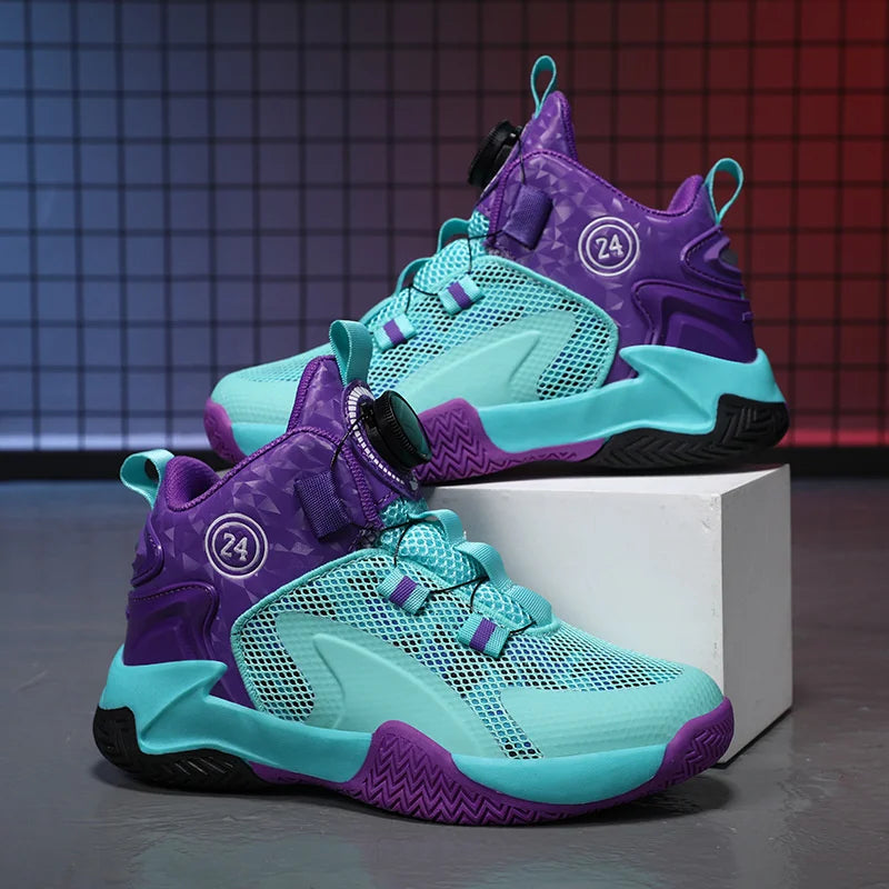 Kids Basketball Shoes Boys Sneakers Non-slip Child Trainer Basket Shoes Outdoor Children Sport Shoes