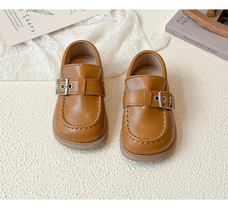 Kids Leather Shoes Autumn 2025 New Korean Edition Girls' Princess Shoes Little Girls' Baby Soft soled Casual Shoes Size 21-30