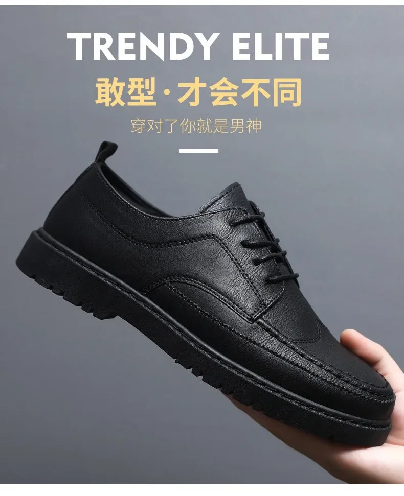 Classic Business Leather Shoes for Men Fashion Handcrafted Men's Dress Shoes Comfortable Flats Loafers Brand Men's Casual Shoes