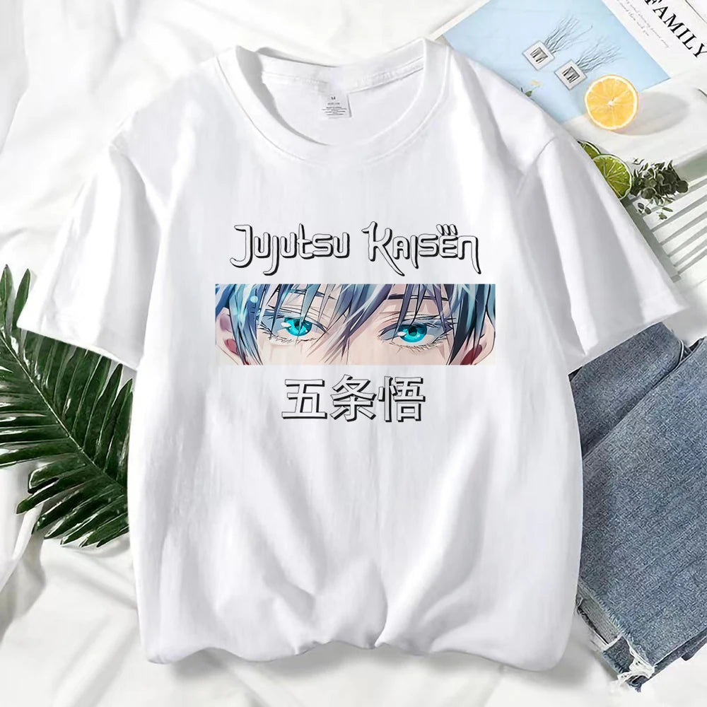 Japanese Anime Jujutsu Kaisen T Shirt for Men Gojo Satoru Print Graphic T Shirts Unisex Harajuku Fashion Casual Short Sleeve Tee