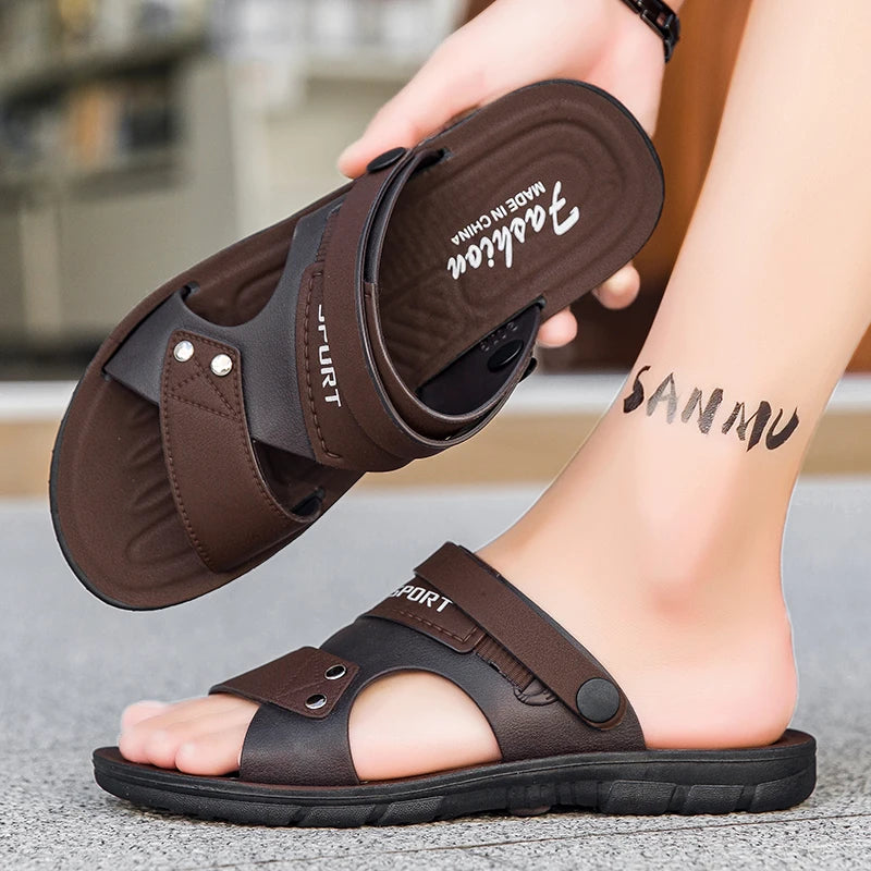 Classics Men's Sandals Summer Anti Slip Casual Beach Slippers Comfort Soft Soled Home Slides Lightweight Clogs Shoes Flat Shoes