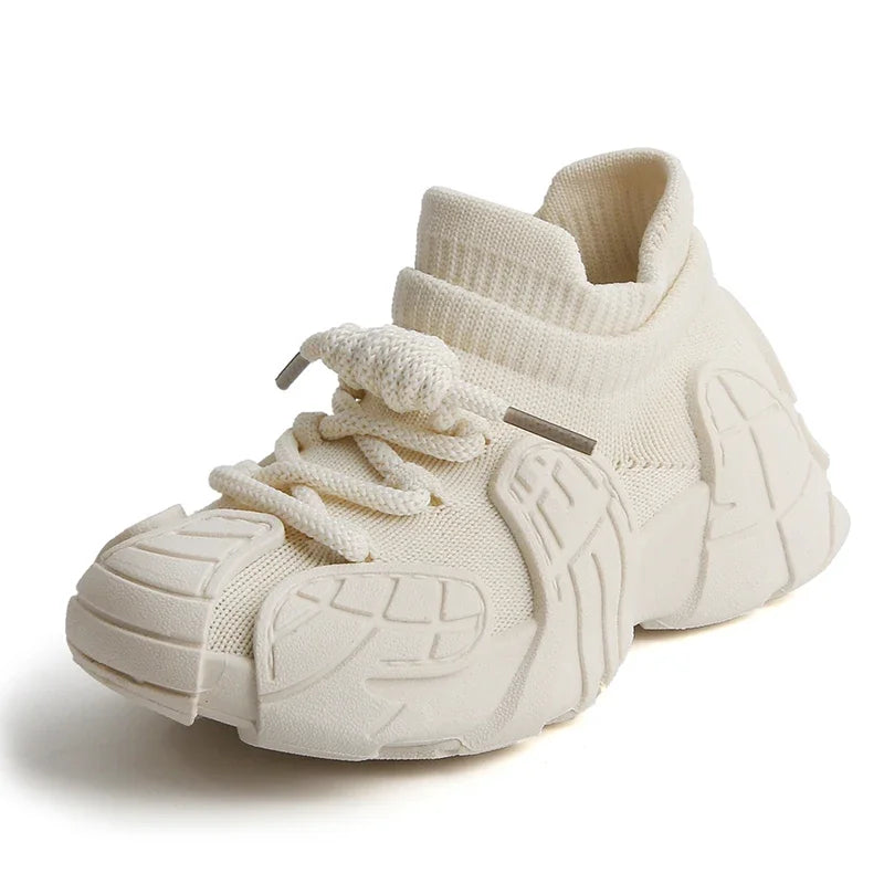 Kid Shoes Sneakers Fashion Knit Luxury Designer High Top Children Shoes Comfortable Casual Running Sports Tennis Shoes Boy Girls