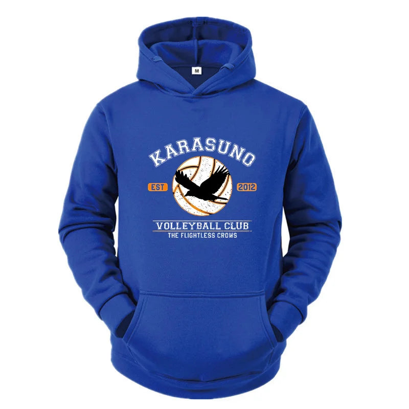 Japanese Tokyo Anime Haikyou Hoodie Men's Fun Pattern Street Fashion Men's Sportswear Autumn/Winter Suitable for Both Men/Women