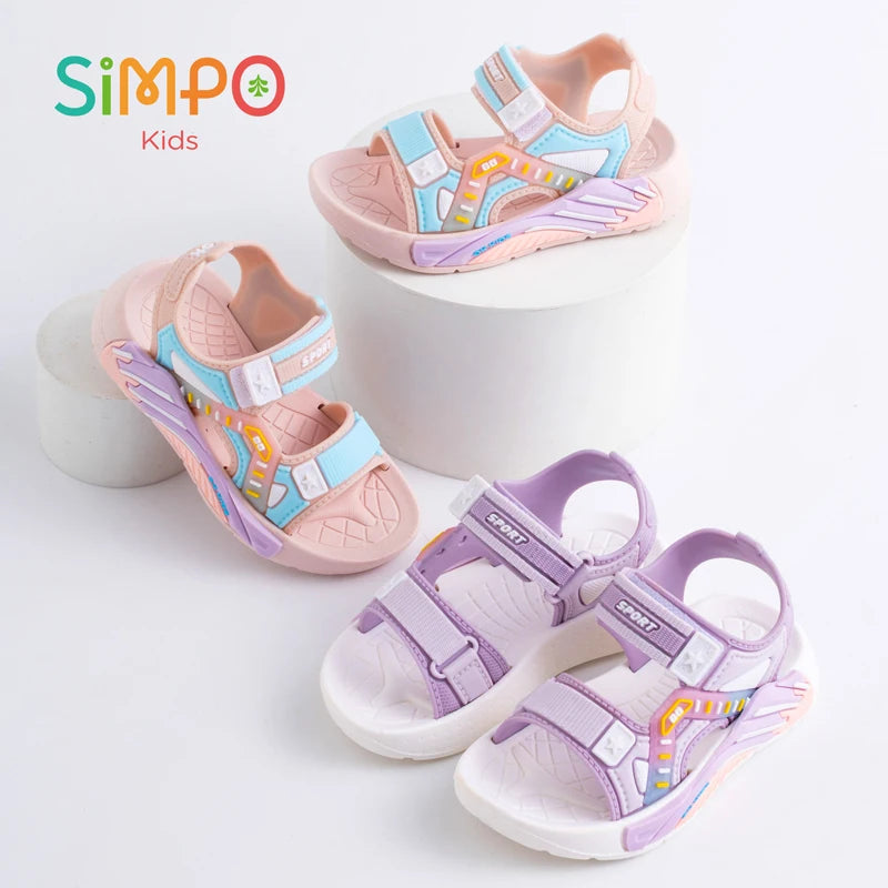 One Pairs of Summer Kids' Sandals Unisex Soft Bottom Casual Beach Shoes for Primary School Students