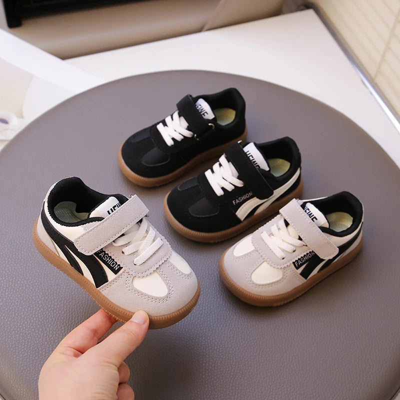 Children's Sneakers 1-8 Years Old Beige Lightweight Boys Girls Casual Shoes Four Seasons Black Soft Non-slip Kids Single Shoes