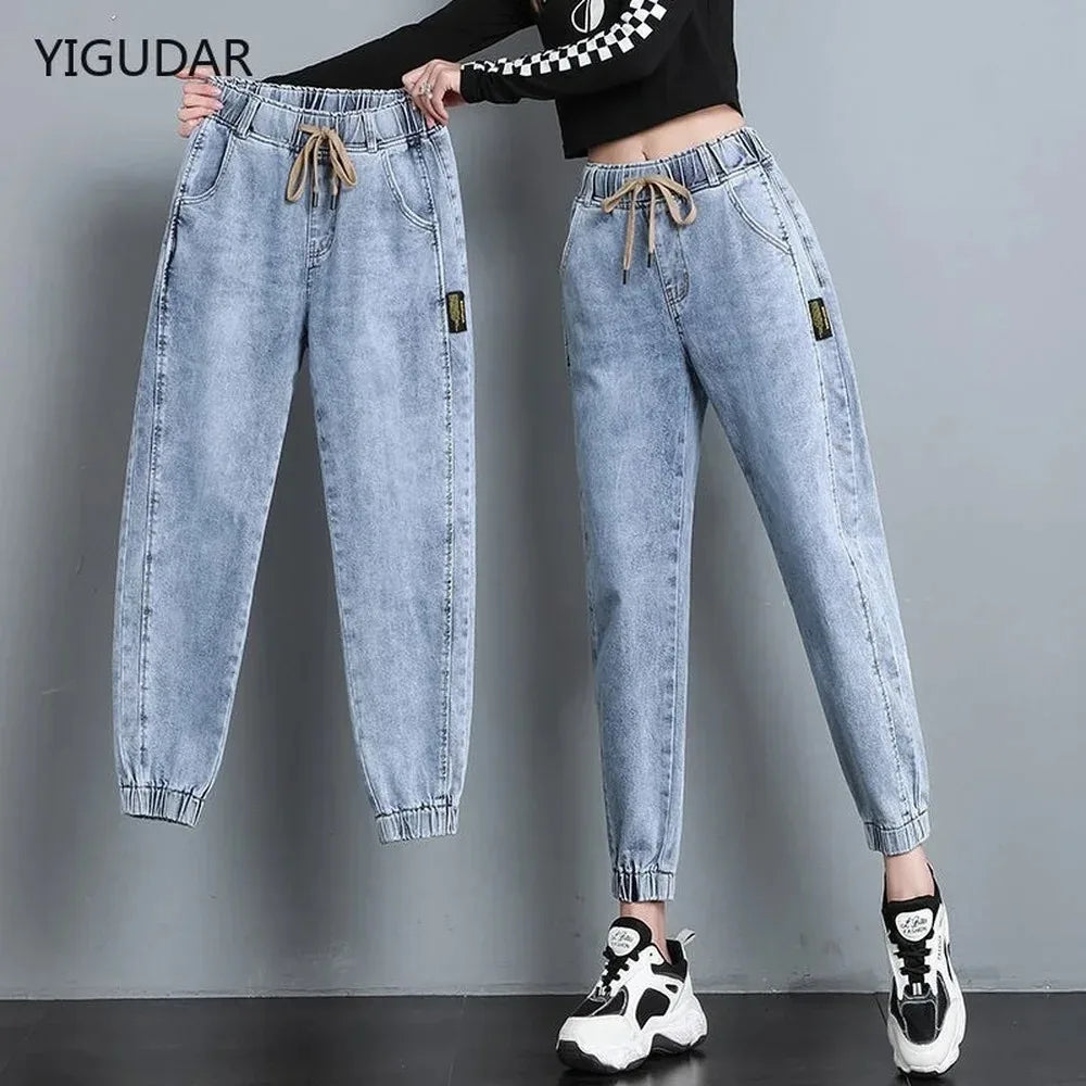 Fashion  Slim Fit Stretch Ladies pants Denim harem Pants women trousers Women jeans high Waist Skinny Jeans woman pants