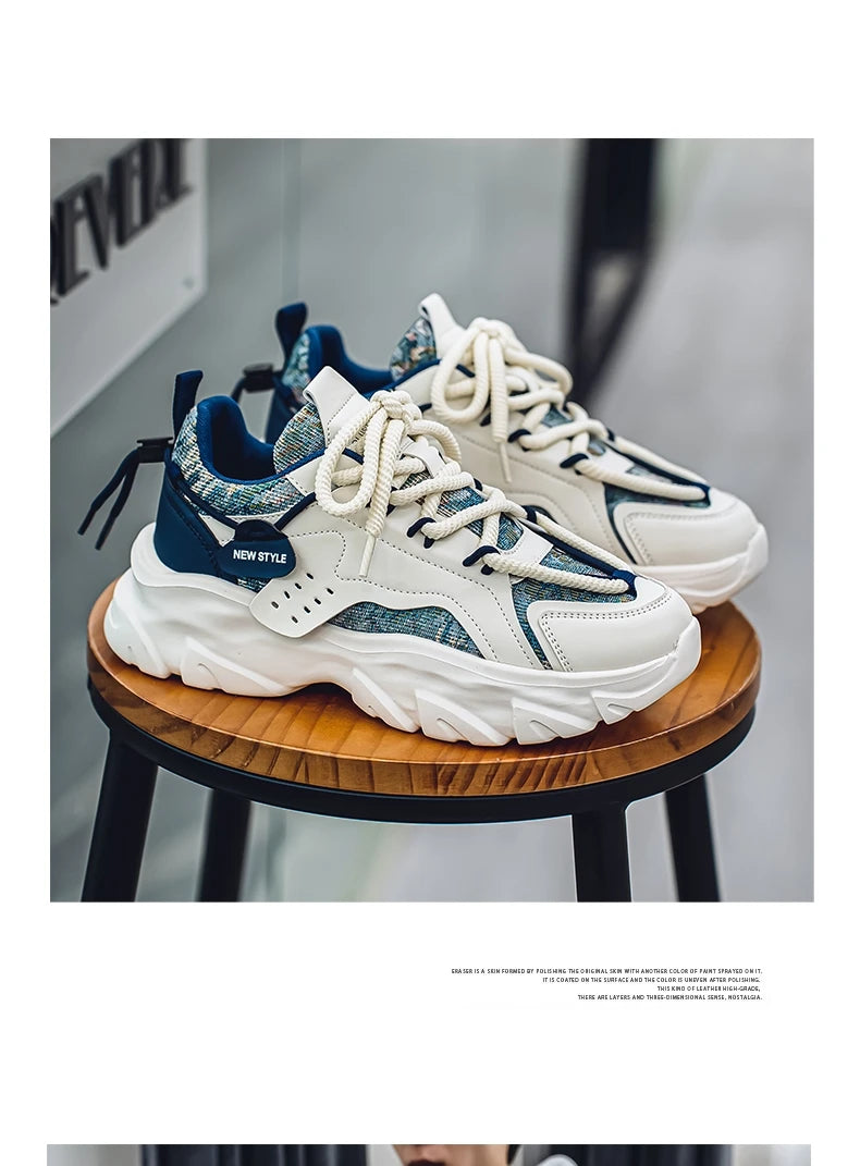 2024 New Shoes For Men Sneakers Male Casual Mens Shoe Big Shoelace Trainer Race Breathable Shoes Fashion Loafers Running