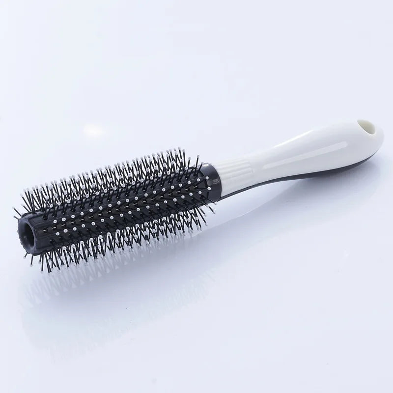 Cute Japanese Korean Massage Anti-screw Plastic Hair Brush White Curly Hair Hollow Activity Gym Untangling Hairdressing Comb