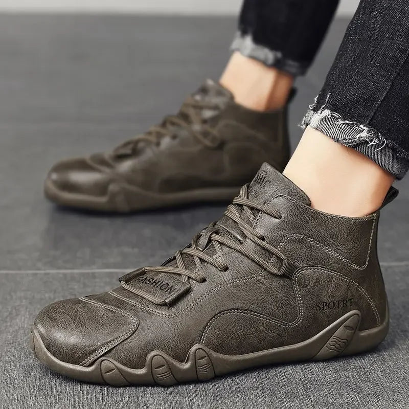 Moccasin Soft Leather Shoes For Men Flat Man Casual Shoe Fashion 2025 Cheap Clearance Korean Style Classic Original Slip-on Pu