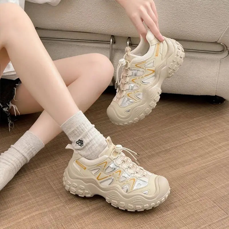 Woman Footwear Sneakers Athletic Sports Fashion 2025 H Deals Comfortable and Elegant New High Quality Dad Shoes for Women Light