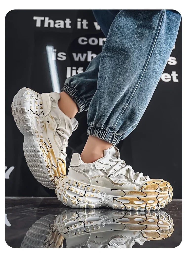 Men's Casual Shoes 2025 Shockproof Comfortable Outdoor Running Fitness Training Exercise Sneakers Size 39-44 Hot Sale Retro