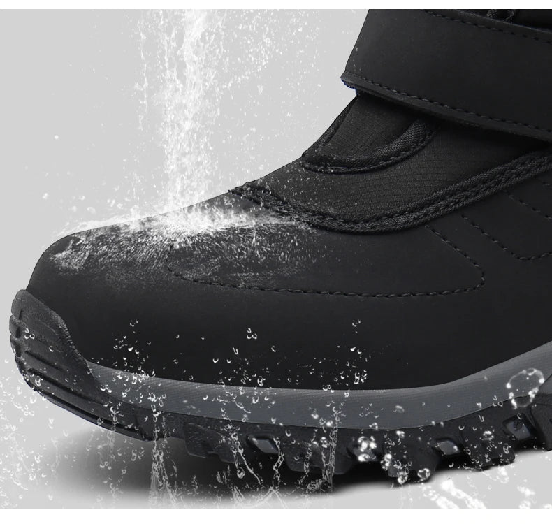 Boots for Women Platform Outdoor Snow Boots Non-slip Winter Walking Shoes Fur Warm Ankle Boots Wedge Waterproof Thigh High Boots