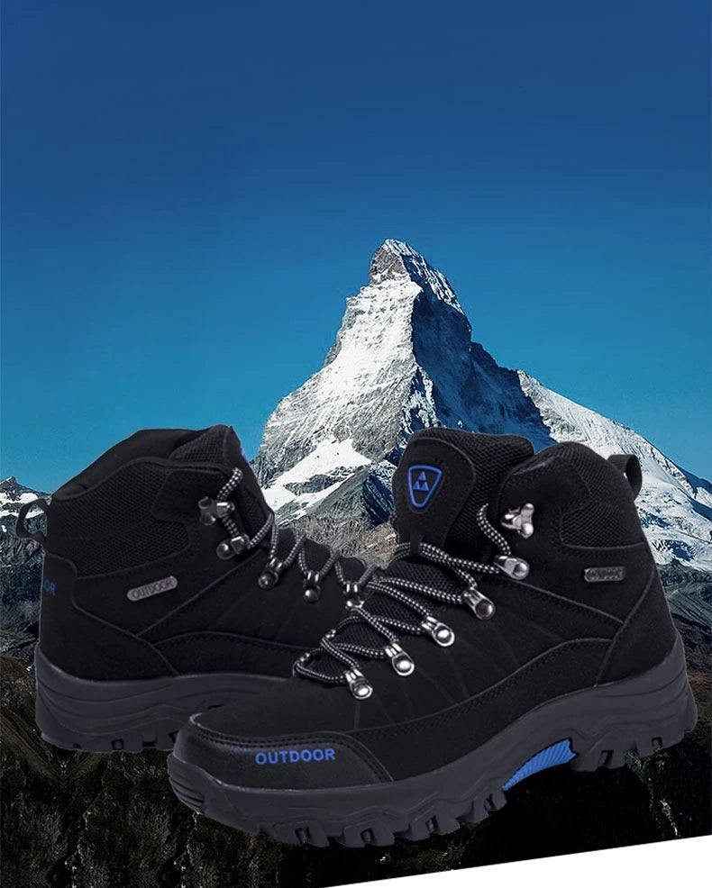 High-top Boots Men Outdoor Anti-slip Thick-soled Comfortable Ankle Boots Men Breathable Shock-absorbing Casual Hiking Shoes Men