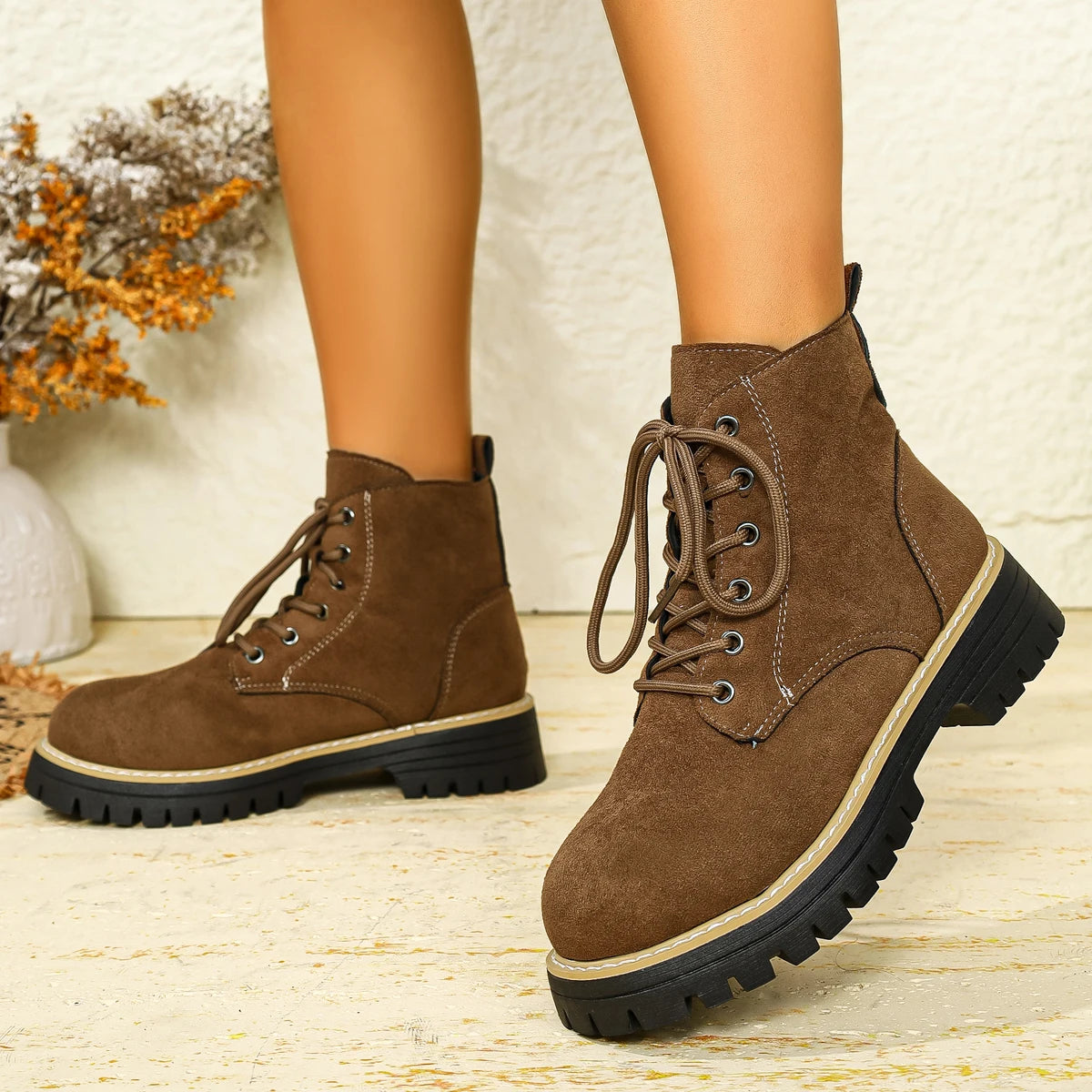 Fashionable And Versatile Short Boots With Thick Heels And Round Toes Fashionable And Versatile Winter Winter Boots For Women
