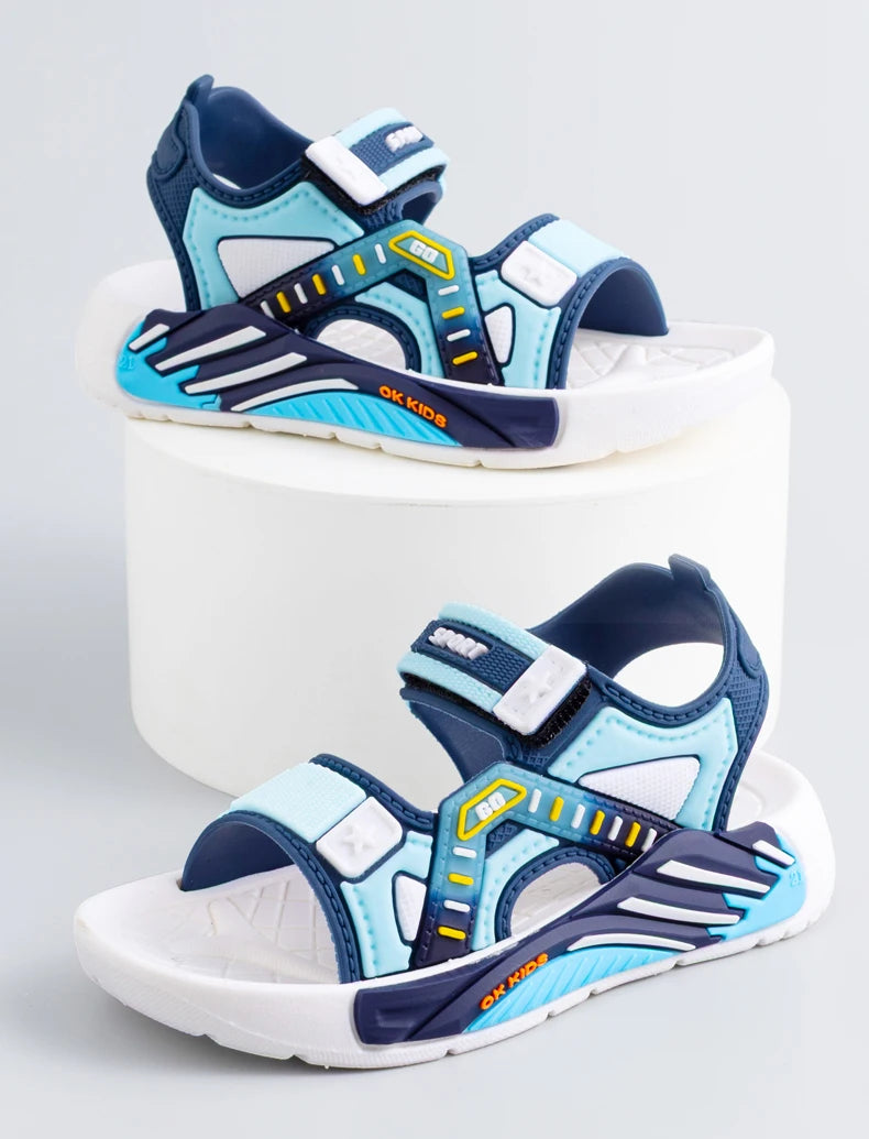 Summer Kids' Sandals Unisex Soft Bottom Casual Beach Shoes for Primary School Students Boys & Girls Charms Decorations