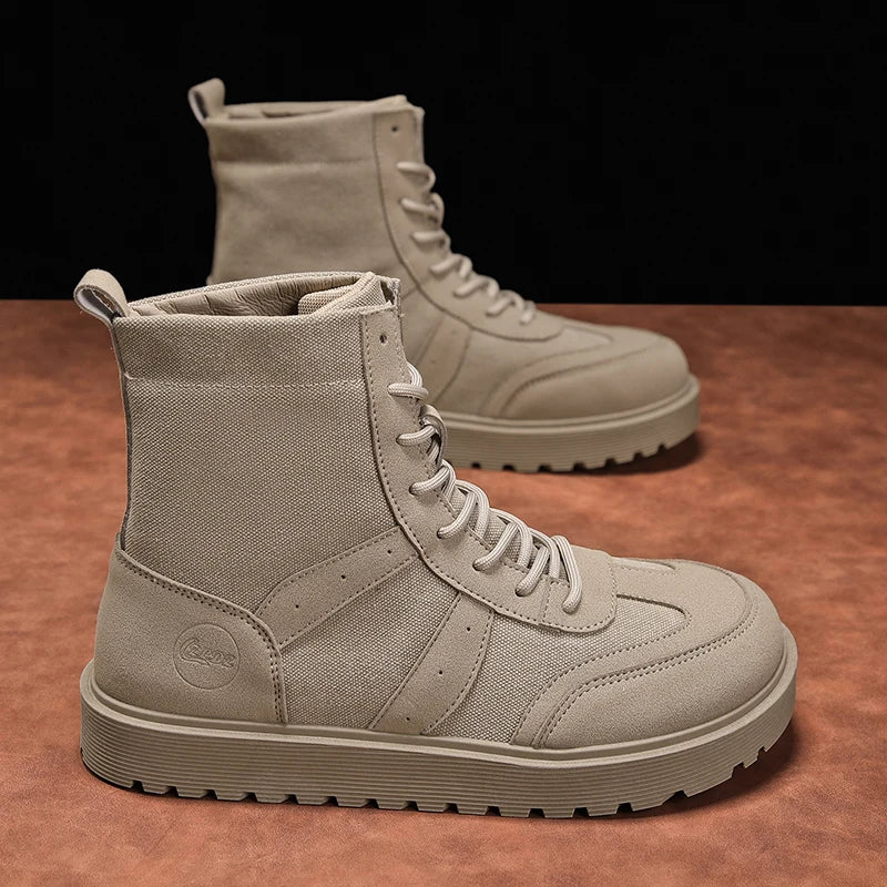 Boots Winter Mens Shoes Casual Cowboy Tactical Motorcycle Chelsea Ankle Work Leather Outdoor Designer Luxury Hiking