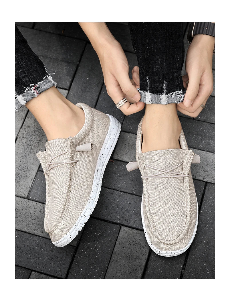 Men Casual Shoes Breathable Lightweight Slip-On Flats Simple Comfortable Solid Color Soft Sole Shoes Men Shose For Sale Loafers