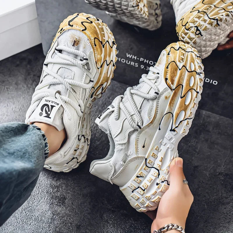 Men's Casual Shoes 2025 Shockproof Comfortable Outdoor Running Fitness Training Exercise Sneakers Size 39-44 Hot Sale Retro