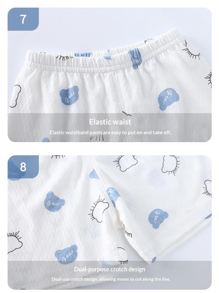 Children's Clothing Summer Short Sleeve Home Sleepwear Children Sets Kids Clothes Boy Girl T-shirt shorts Cotton Suit Baby