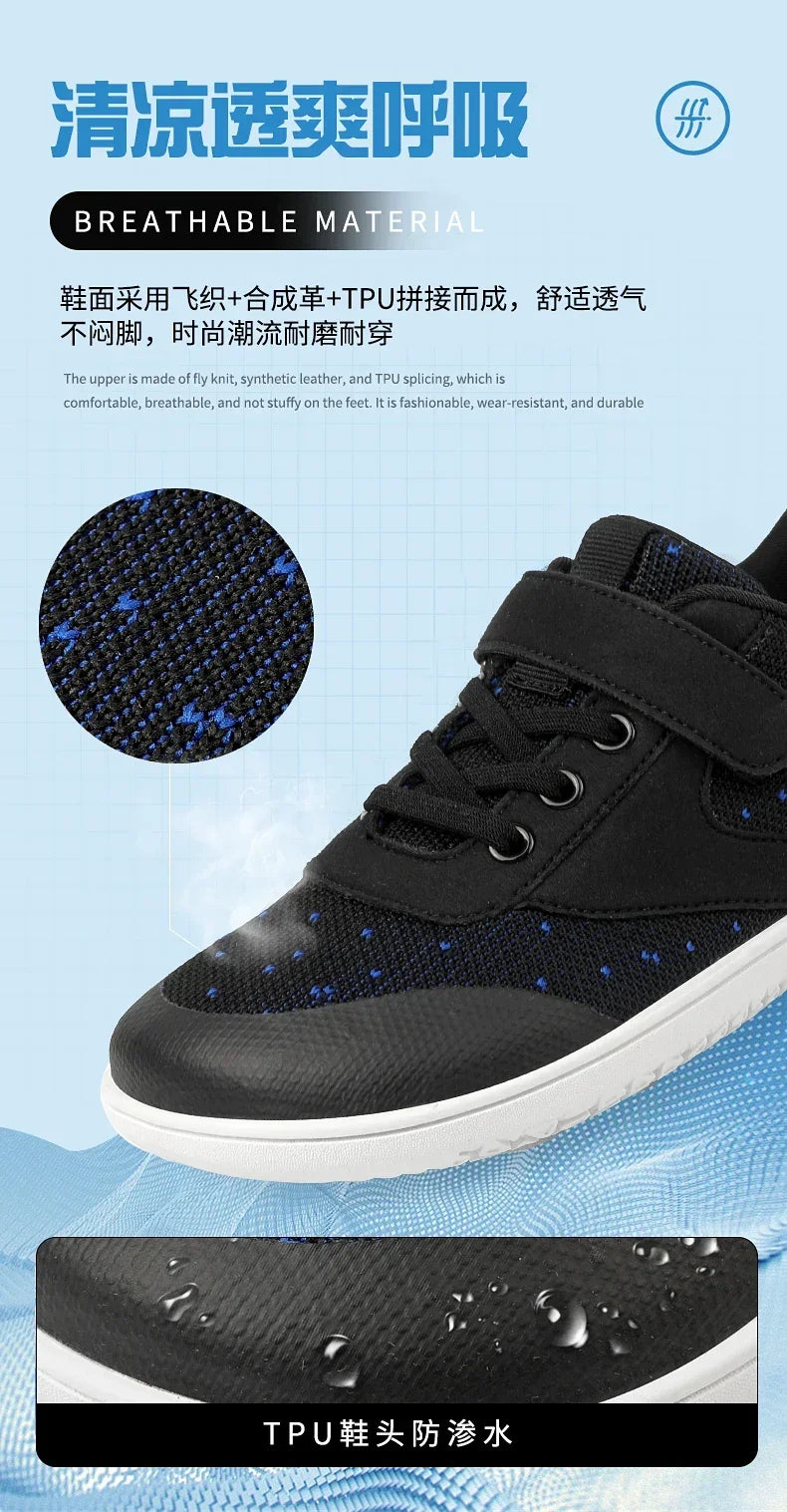 Kids Wide Barefoot Shoes Boys Girls Minimalist Sneakers Toddler Lightweight Non Slip Narutal Children Walking Shoes Skate Flat