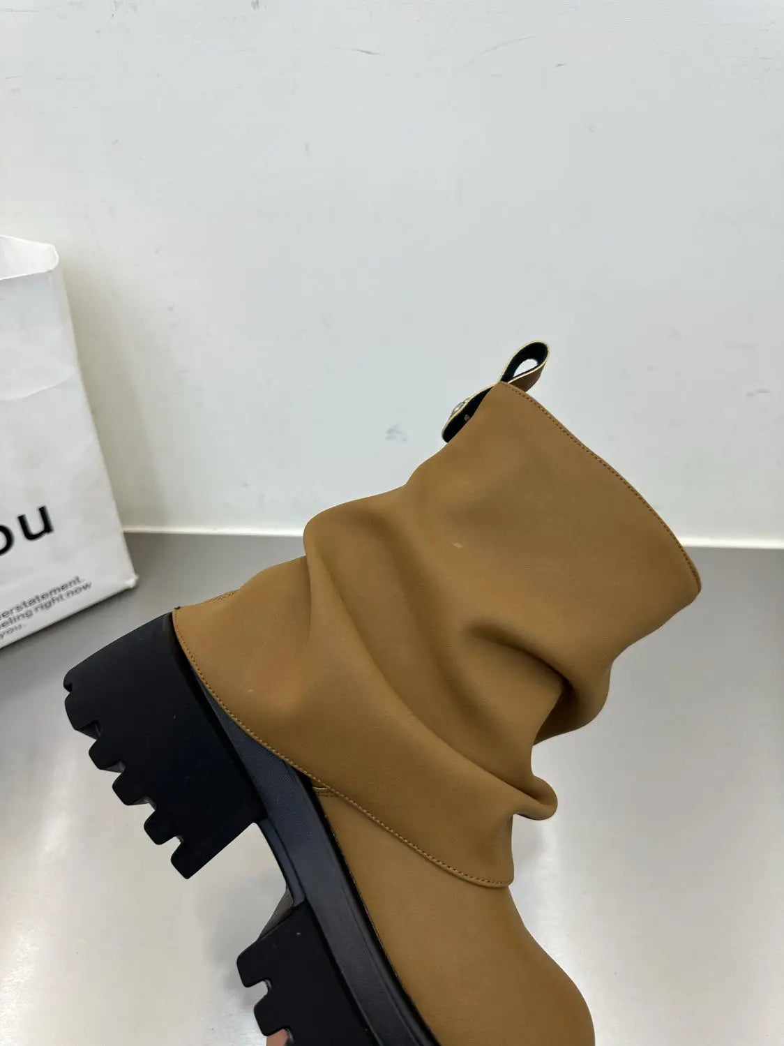 New Style Work Boots for Spring and Autumn Non-slip Wear-resistant Women Short Boots Thick-soled Zippered Mid-tube Women's Boots