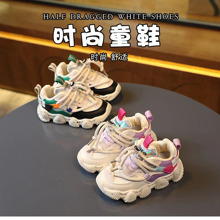 Children Casual Sneakers Kids Casual Sports Shoes Boy Girl Soft Sole Anti-slip Leisure Shoes Running Shoes 3 4 5 6 Year