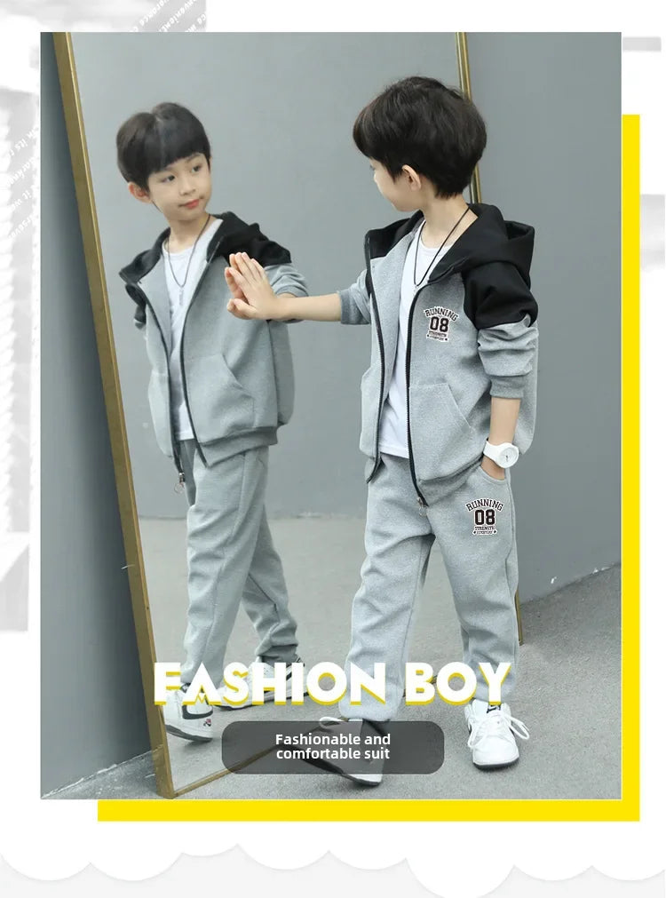 Boys Spring/autumn 2024 New Arrival Fashionable Baby Trendy Brand 2-piece Set Cool Kids Clothes For Little Ones