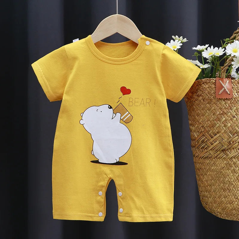 Summer Romper Baby Girls Clothes Cotton Short Sleeved Jumpsuit Newborn Baby Boy Clothes Bodysuit For Newborns