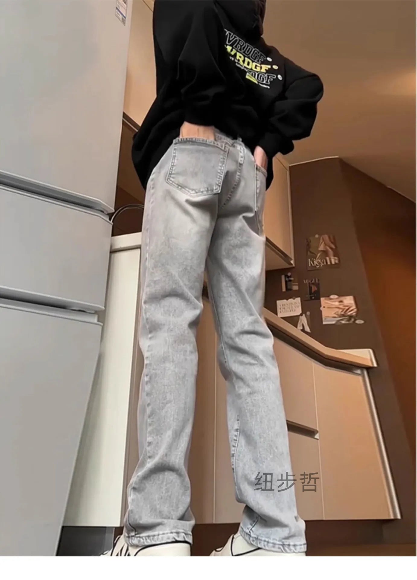 Straight Jeans Men's Spring and Autumn Slim Fit Slim and Loose Trousers