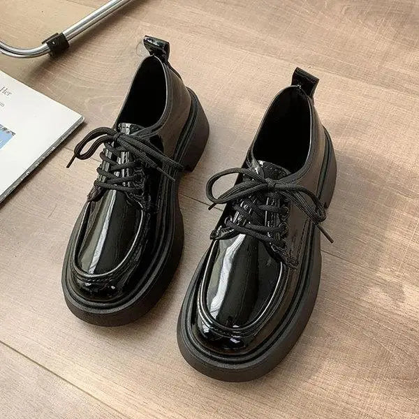 Women's Shoes Platform Round Toe British Style All-Match Oxfords Casual Female Sneakers Shallow Mouth Flats Autumn Loafers With