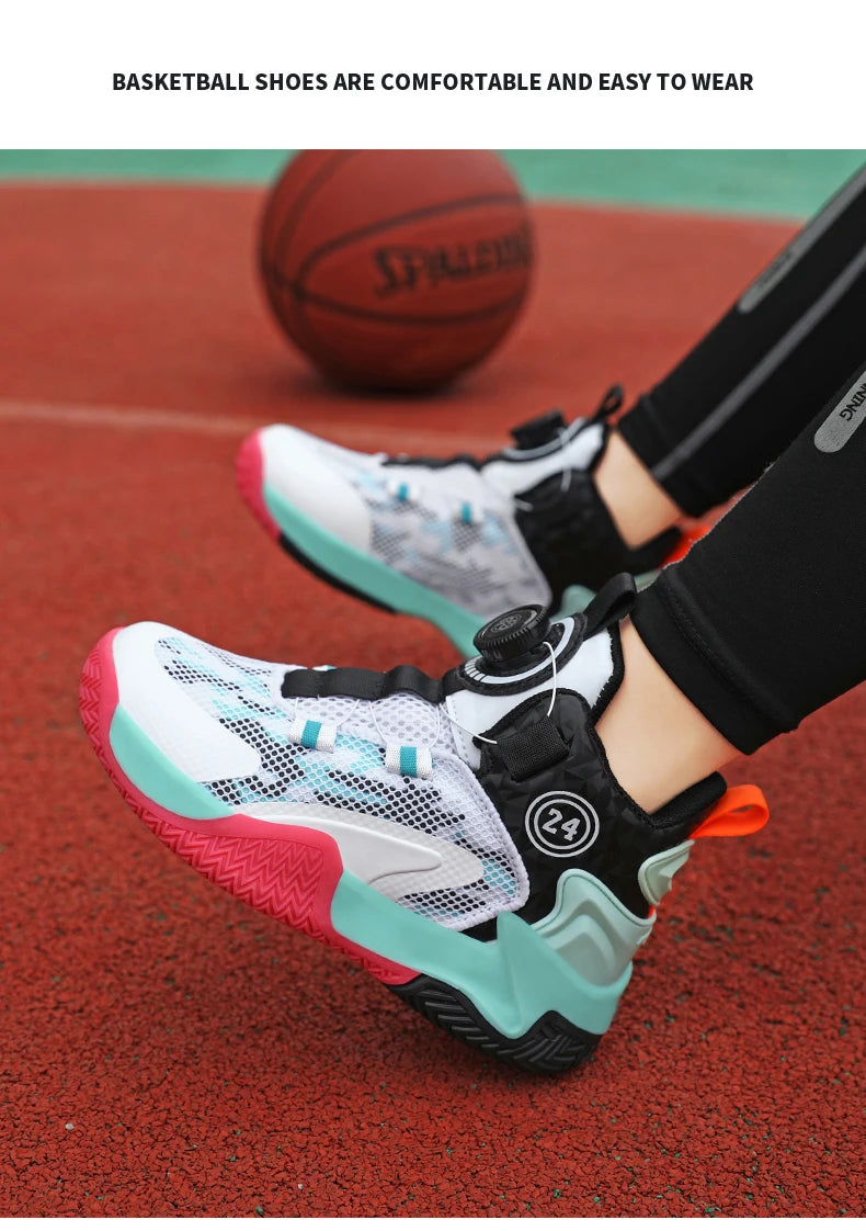 2025 New Children's Basketball Sports Shoes for Boys High Quality Running Kids Shoes Child Sneakers Non-Slip School Shoes