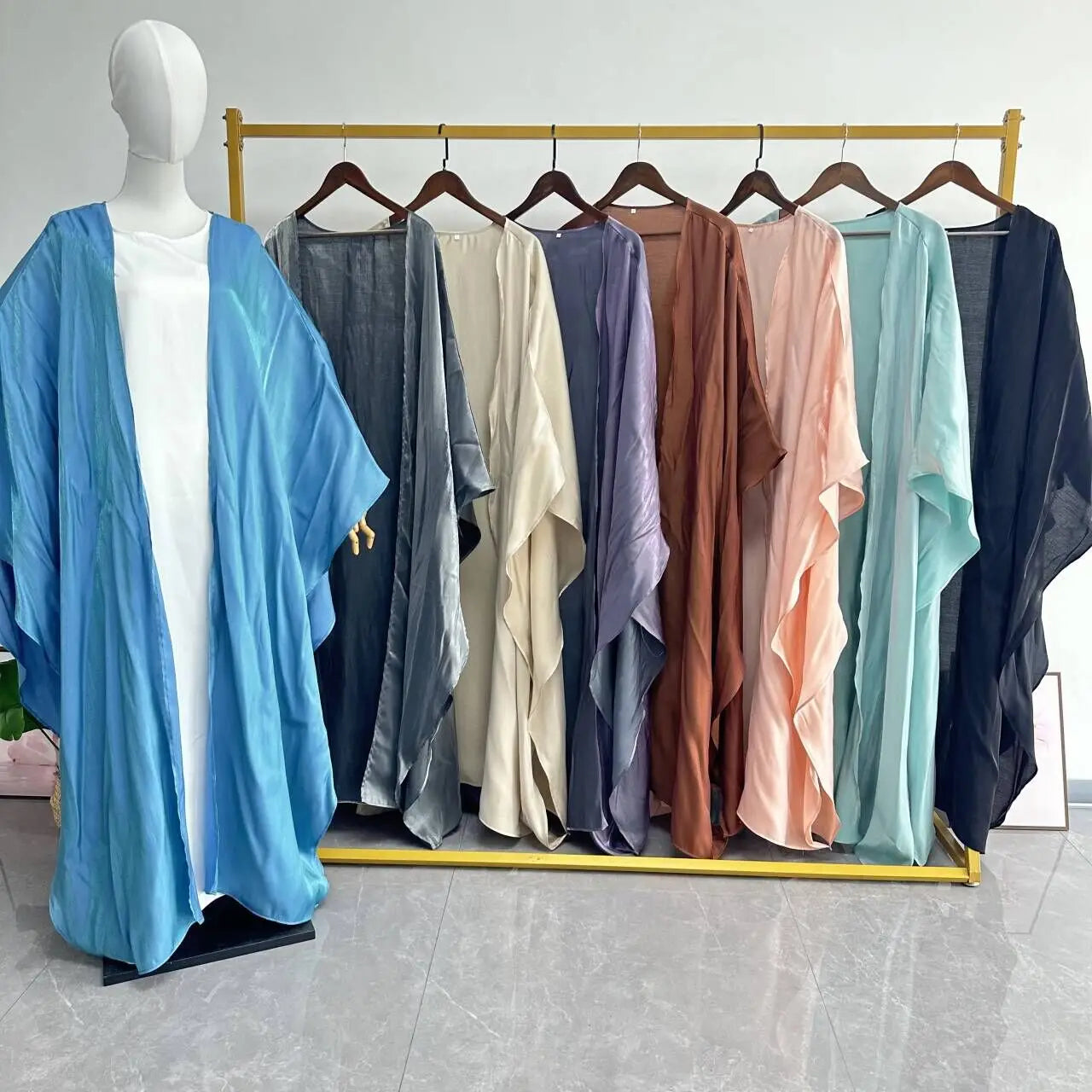 New Mother and Daughter Abaya Dubai Muslim Women Kids Girls Maxi Dress 2pcs Set Eid Djellaba Jalabiya Turkey Kimono Islamic Robe