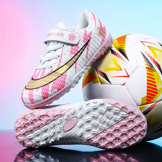 Kids Soccer Shoes TF School Football Boots Boys Girls Cleats Grass Sneakers Child Outdoor Athletic Training Sports Footwear28-39