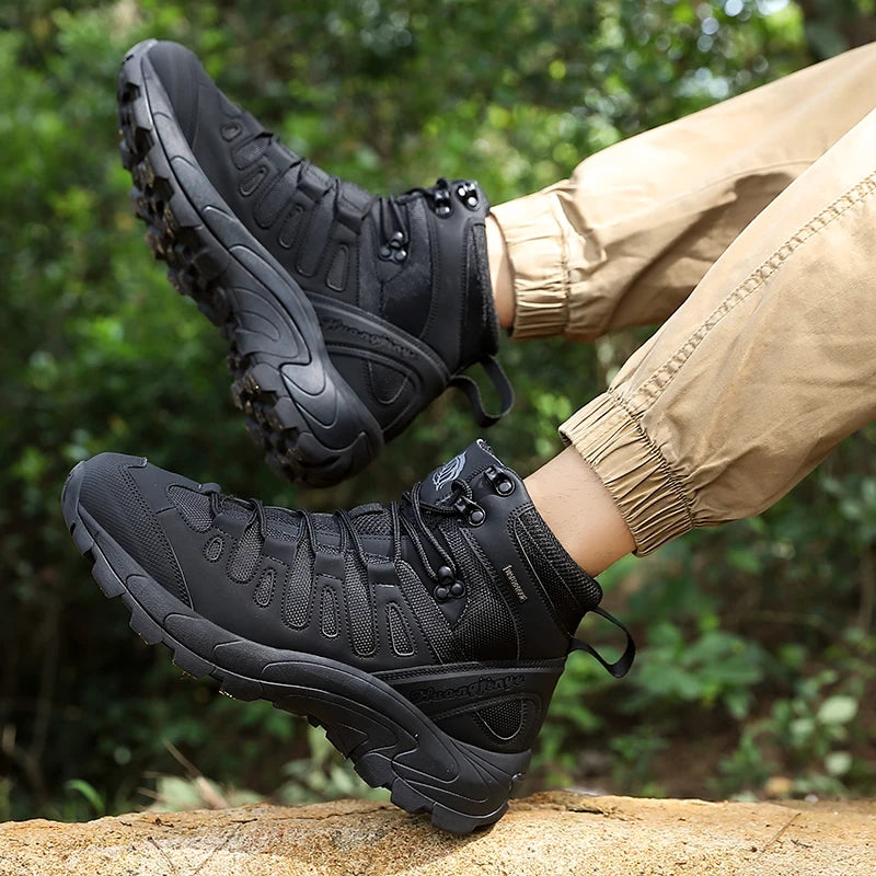 Men Boots New Platform Boots Outdoor Waterproof Casual Sneakers Working Men Ankle Boots Hiking Safety Shoes Mens Athletic