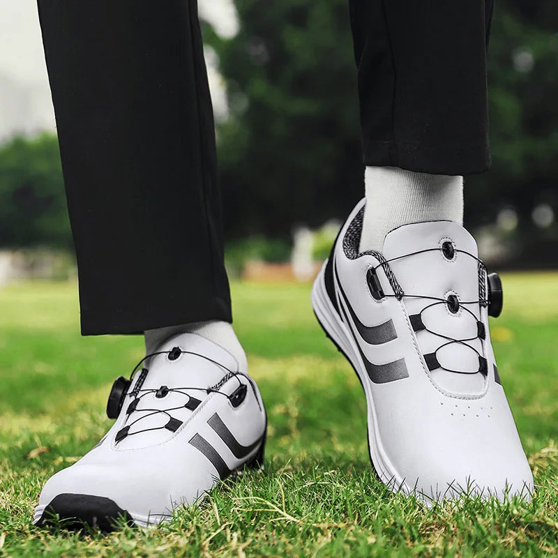 Golf shoes For Men, Fashionable and Casual, Suitable for Outdoor use, Breathable and Comfortable, With anti-slip soles in White