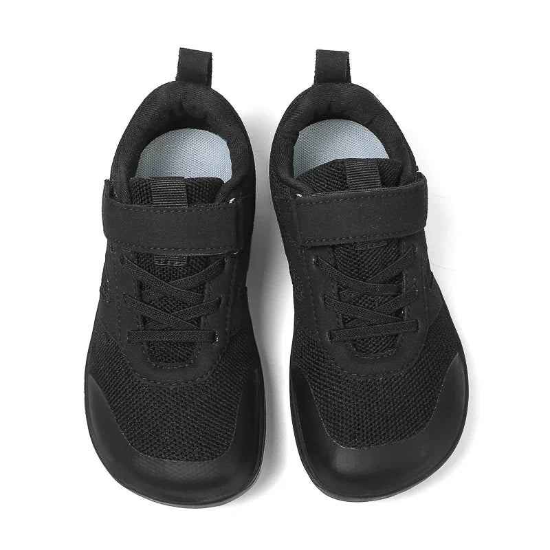 Kid Wide Width Barefoot Shoes | Boys/Girls Minimalist Elastic Opening Sneakers| Flexible- Zero Drop Sole Outdoor Children Shoes