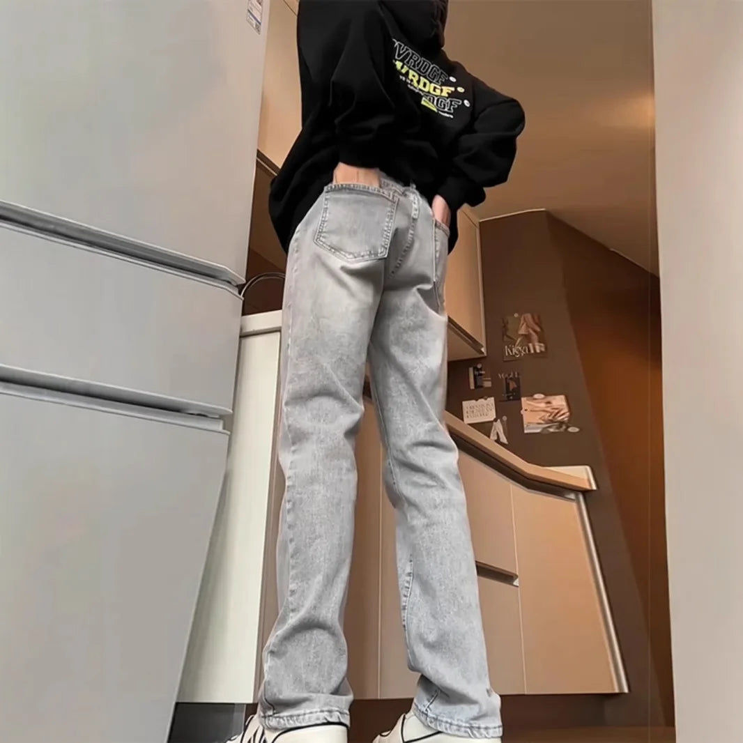 Straight Jeans Men's Spring and Autumn Slim Fit Slim and Loose Trousers