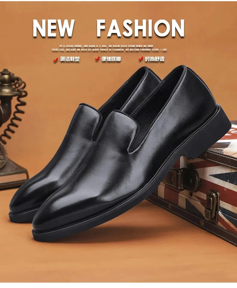 Size 38-48 Classic Le Fu Shoes for Men Casual Business Comfort Fashion Brand Shoes Men British Gentleman Social Shoes Men