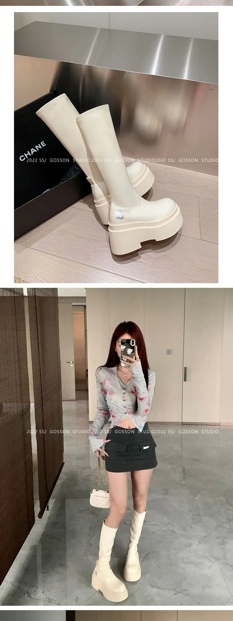 Brand New Gothic Style Sexy Elegant Chunky Platform Women Ankle Boots Big Size 43 Walking Comfy Woman Shoes  Platform Shoes