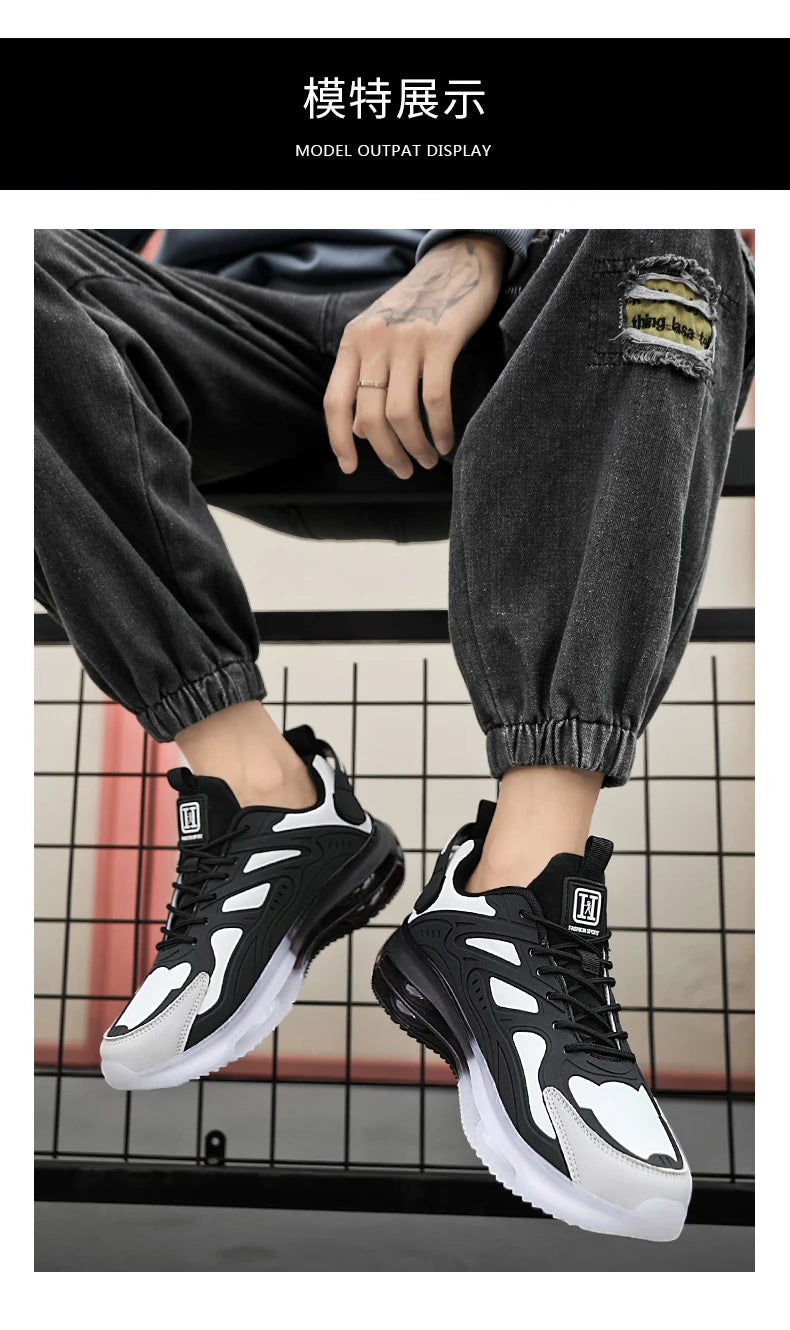 Men Shoes 2025 Casual Walk Air Cushion Marathon Breathable Lightweight Women's Comfortable Athletic Nonskid Sneakers