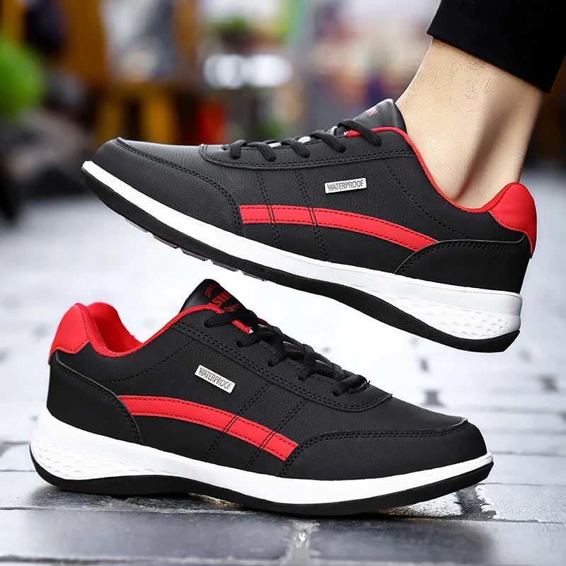 New Men Shoes Spring Autumn Waterproof Walking Sneakers Leisure Male Leather Sports Shoes Non-Slip Casual Shoes for Man