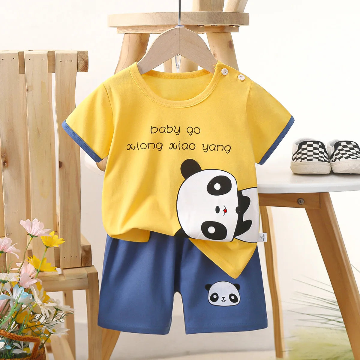 Fashion Kids Clothes Boys Sets Top Shorts 2PCS 100% Cotton Soft Summer Children Baby Cloths T-shirt Shorts Toddler Suit For 0-6Y
