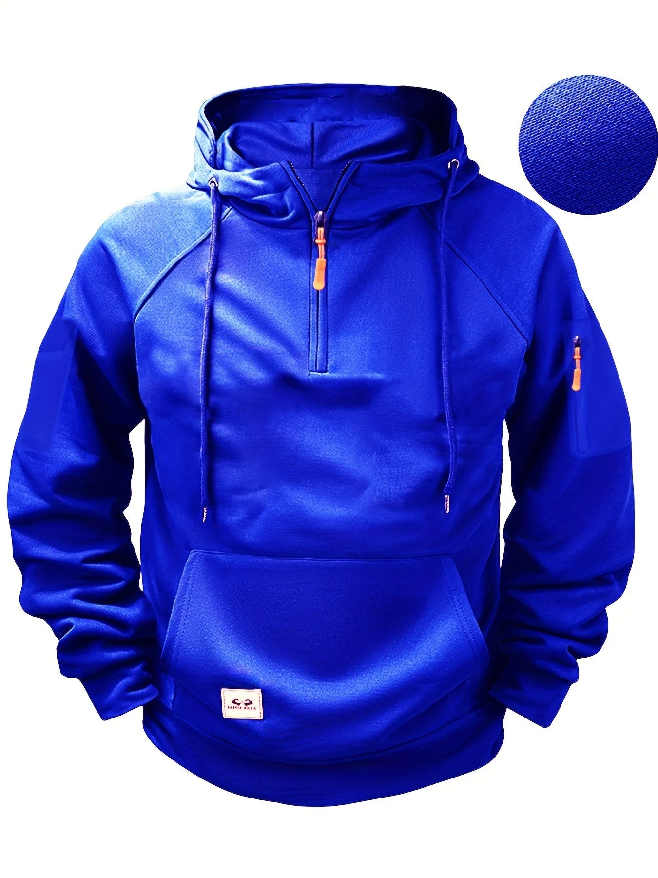 Hoodie 2025 Spring and Autumn Men's Hoodie Zipper Multi Pocket Sports Running Solid Color Multi Color Casual Hoodie