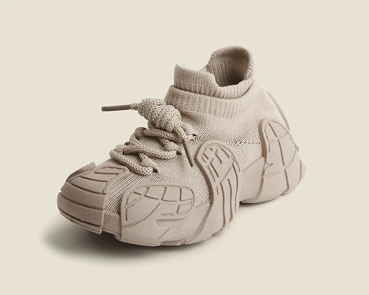 Kid Shoes Sneakers Fashion Knit Luxury Designer High Top Children Shoes Comfortable Casual Running Sports Tennis Shoes Boy Girls